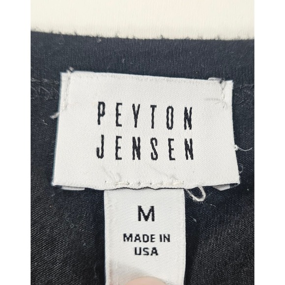 Peyton Jensen medium black career casual soft stretch top made in USA ^ - Picture 4 of 6